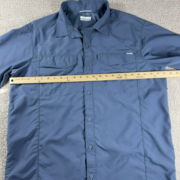 Columbia Sportswear Omni-Shade Silver Ridge Shirt Blue Men's Size XL - Picture 5 of 7